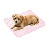 Jeeeun Dog Cooling Mat, Ice Silk Pet Cooling Mat for Large Small Dogs, Soft Washable Non Slip (X-Small,Pink)