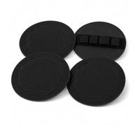 Jeeeun Exfoliating Bath Glove, Rubber Scrubber Pad with Hand Strap (4pcs)