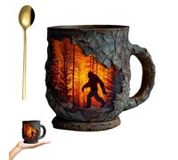 Jeeeun Foot Forest Fire Mug, 3D Foot Coffee Mug, Novel Forest Fire Cup for People Mystery Explore, Nature Lovers, Campers Paranormal Love,Halloween Party (1pcs)