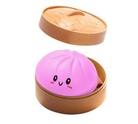 Jeeeun Glitter Squishy Dumpling - Soft TPR Dumpling Squishy for Stress Anxiety Relief and Desk Decor, 3.74 inch Bao Design | Portable Hand Squeeze | Smooth Texture for Daily Relaxation (Set D)