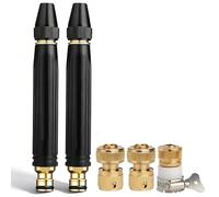 Jeeeun High Pressure Hose Nozzle, Heavy Duty Adjustable Garden Hose Nozzle with Jet Sweeper Spray, Pressure Washer Hose Attachment for Car Wash, Patio Cleaning, Lawn Care & Plant Watering (B)