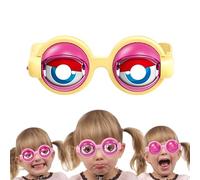 Jeeeun Kinetic Crazy Eyes Glasses, Winking Glasses with Blink Action - High-Impact Novelty Eyewear for Parties,Costumes (Yellow)