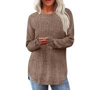Jeeeun Long Sleeve Shirts for Women Early Fall Fashion, 2025 New Fall Outfits for Women with Loose and Figure-Flattering (Khaki,TTG)