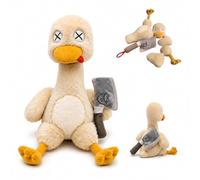 Jeeeun Magnetic Detachable Duck Plush Toy with Plush Cleaver, 9.8 inch