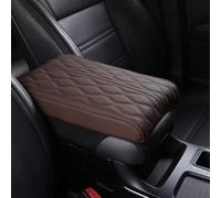Jeeeun Memory Cotton Car Armrest Box Pad, Car Armrest Cushion, Leather Waterproof Vehicle Armrests Box Pad, Universal for SUV Truck RV and More (Coffee,L)