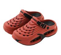 Jeeeun Men's Garden Clogs, Waterproof EVA Summer Shoes with Arch Support (Red,7-7.5 Women/6-6.5 Men)