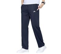 Jeeeun Meshirons - Ice Silk Mesh Panel Casual Pants, Meshirons Mens Pants for Men Over 55 (Navy Blue,Grand)