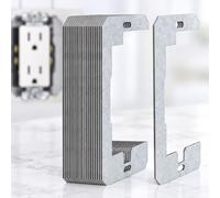 Jeeeun Metal Wall Plate Spacers for Electrical Outlets and Switches (30pcs) | Stackable 1.2 mm galvanized steel plates help align loose or recessed single-gang outlets with the wall
