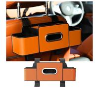 Jeeeun Multifunctional Car Back Seat Storage Organizer-Car Storage Bag with 2 Cup Holders, Tissue Box, Hooks & Phone/Key/Ticket Holder for Stowing and Tidying (Orange,1pcs)
