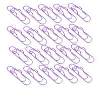 Jeeeun Paperclip Pen Holder, Heart Pen Clip Metal Pencil Clips, Multifunctional Carbon Steel Paperclip for Book,Office (Purple,20 Pcs)