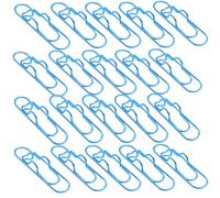 Jeeeun Paperclip Pen Holder, Heart Pen Clip Metal Pencil Clips, Multifunctional Carbon Steel Paperclip for Book,Office (Blue,30 Pcs)
