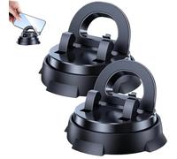 Jeeeun Peeynner Phone Holder - 360°Rotatable Car Phone Mount with Anti-Slip, One-Touch Press Adjustment, Card Slot Design, Universal Mobile Holder for Dashboard (2Pcs)