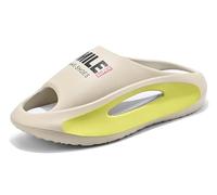 Jeeeun Pillow Slippers for Women and Men Non Slip Thick Sole Slides for Shower Bathroom Pool Beach (Khaki,42/43 EU)