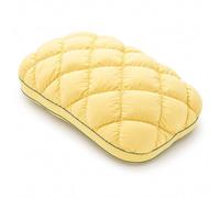 Jeeeun Puff Pillow, Marshmallow Pillows with Breathable Waffle Texture, Fluffy Soft Support for Bedroom Dorm Guest Room (Medium Pillow 1000g,Yellow)