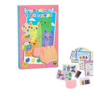 Jeeeun Rainbow Scratch Art Kit, Squeegee Painting DIY Postcards, Creative Craft Set Party Favors Gifts (1 set)