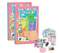 Jeeeun Rainbow Scratch Art Kit, Squeegee Painting DIY Postcards, Creative Craft Set Party Favors Gifts (2 set)