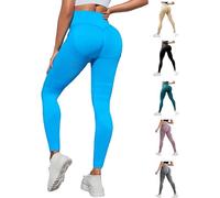 Jeeeun Resistance Band Leggings, 3D Anti Cellulite Leggings, High Waisted Butt Lifting Tummy Training Control for Yoga, Gym (Blue,M)