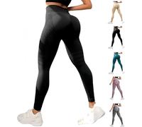 Jeeeun Resistance Band Leggings, 3D Anti Cellulite Leggings, High Waisted Butt Lifting Tummy Training Control for Yoga, Gym (Black,Grand)