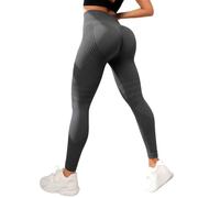 Jeeeun Resistance Band Leggings - Anti Cellulite Leggings, High Waisted Scrunch Butt Lifting Training Control for Yoga, Gym (Dark Gray,Grand)