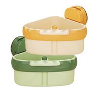 Jeeeun Suction Cup Sink Corner Rack, 2025 Upgraded Triangular Sink Strainer Basket with Drain Hole, Press Automatic Dumping Food Waste Catcher, Kitchen Faucet Sponge Storage Holder (Green + Yellow)