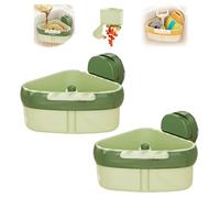 Jeeeun Suction Sink Filter Rack, Plastic Corner Sink Shelf with Rust Resistant, Corner Baskets Triangle Storage for Kitchen Bathroom Must Haves (2* Green)