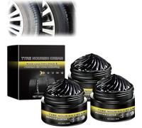 Jeeeun Tire Coating Paste Rapid Acting, Long-Lasting Wet Look High Gloss Shine for Car Truck Motorcycle Rubber Plastic Trim (3 pcs)