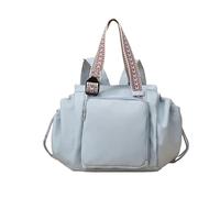 Jeeeun Transformable Cradle Diaper Bag, Versatile Large Capacity Handbag, Lightweight Fold-out Cradle for Travel (Blue)