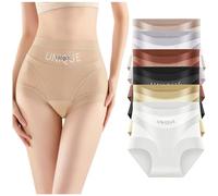 Jeeeun Unique Underwear Tummy Control, High-Waist Seamless Shaping Panties for Women, Smooths Waist Under Dresses Or Pants (6pcs,M)