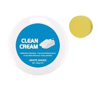 Jeeeun White Shoe Cleaner Cream with Sponge, No-Wash Stain Remover for White Sneakers, Gentle & Portable Cleaning Paste (1 PCS)