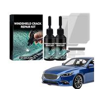 Jeeeun Windshield Crack Repair Kit, 2026 Upgrade Quick Fix Glass Repair Liquid, Universal for Car Windows, Mirrors, Chips & All Crack Types (2 Set)