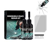 Jeeeun Windshield Crack Repair Kit - 5-Minute Quick Fix for Long Cracks, Long-Lasting Glass Repair Liquid for Cracks for Windshields, Windows, Mirrors, All Crack Types (2pcs)