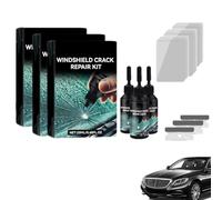 Jeeeun Windshield Crack Repair Kits, Upgrade Windshield Crack Repair Kit, Star-Shaped & All Cracks, Long-Lasting Universal Cracks Gone Glass Quick Repair Kit for Car Chips and Cracks (3pcs)