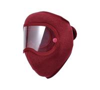 Jeeeun Winter Warm Fleece Windproof High-Definition Goggles For Cold Weather Outdoor Sports, Skiing, Cycling, Hiking (Dark Red)
