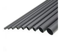 JEEIJ 2 Pièces 6mm 8mm 10mm 12mm 14mm 15mm 16mm OD 3K Tube en Fiber De Carbone for Kit De Drone RC Bricolage/Bras De Cadre/Train D'atterrissage, Longueur 500MM (Color : 6mm X 4mm 500mm)