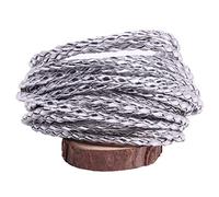 JEEIJ 3/4/5/6/8/10/12mm Cordon en Cuir Rond Collier à Faire soi-même Bracelet Faisant la Recherche d'or/Argent tressé PU Corde Bijoux Accessoires, 1 pièces (Color : Silver, Size : 4mm 5m)