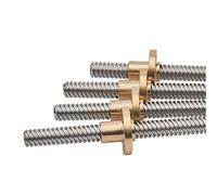 JEEIJ Imprimante 3D T12 Vis sans Fin Longueur 100-600mm Plomb 2mm 4 8 10 12mm Vis Trapézoïdale avec Écrou en Laiton, 1 Pièces (Color : Picth 2mm Lead 12mm, Size : 150mm)