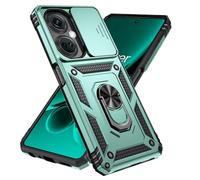 Jeelar ESONG Coque Para iPhone 17 Pro,TPU+PC Rigide Armure Housse avec Lentille Coulissante Couverture/Rotation à 360 Anneau de Support,Vert