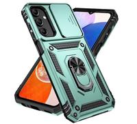Jeelar ESONG Coque Para Samsung Galaxy A05S,TPU+PC Rigide Armure Housse avec Lentille Coulissante Couverture/Rotation à 360 Anneau de Support,Vert