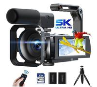 JEEMAK Caméscope 5K Caméra Vidéo 56MP Camescope Numérique Vlogging 3'' Écran Tactile Zoom 16X WiFi Vision Nocturne