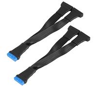 Jeenuuder 2 PièCes Carte MèRe USB 3.0 19PIN en-TêTe 1 à 2 Câble RéPartiteur D'Extension, Câble Adaptateur D'En-TêTe D'Extension Interne 12 Cm 19 Broches