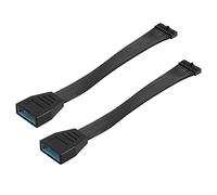 Jeenuuder 2 PièCes Mini USB 3.0 19 / 20Pin Extension Interne en-TêTe Adaptateur Câble USB 20Pin Câble D'Extension pour Carte MèRe 15Cm