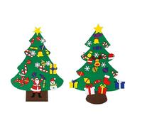 Jeenuuder 2 Pièces Sapin de Noël Feutre Autocollants de Noël Bonbons Dessert Biscuit Vieux Bonhomme de Neige Cerf