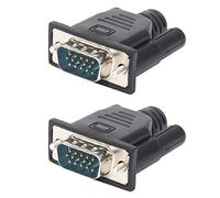 Jeenuuder 2 PièCes SéRies VGA Adaptateur D'Affichage Virtuel Mâle Prise Factice EDID sans TêTe éMulateur FantôMe Plaque de Verrouillage VGA Carte VidéO Spoofer