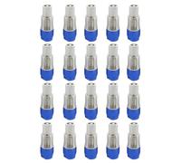 Jeenuuder 20 Pièces Connecteur Powercon AC 3 Broches Prise Mâle NAC3FCA NAC3FCB Câble AC 20A 250V Adaptateur de Prise d'alimentation pour Éclairage de Scène (B)