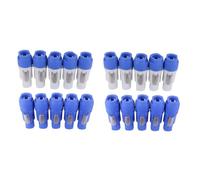 Jeenuuder 20 Pièces Connecteur Powercon Mâle 3 Broches NAC3FCB Prise Haut-Parleur 20A 250V AC Connecteur de Prise d'alimentation Bleu et Gris Blanc