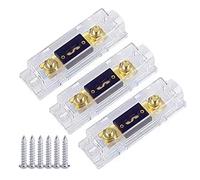Jeenuuder 3 PièCes ANL Porte-Fusible Fusible Boulonné Porte-Fusibles de Voiture Lien Fusible avec Fusible 80A Fusibles AMP