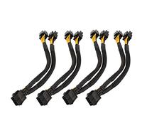 Jeenuuder 4 PièCes CPU Diviseur 8 Broches ATX CPU 8 Broches à Double 8 (4 + 4) Broches Mâle EPS 12 V pour Câble Adaptateur d'alimentation de Carte MèRe