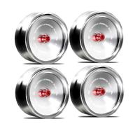 Jeenuuder 4 Pièces/Ensemble 1,9 Pouces Moyeu de Roue de Miroir Rétro en Métal pour SCX10-4 RC Accessoires de Modification de Voiture Universel C