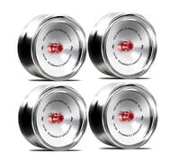 Jeenuuder 4 Pièces/Ensemble 1,9 Pouces Moyeu de Roue de Miroir Rétro en Métal pour SCX10-4 RC Accessoires de Modification de Voiture Universel B