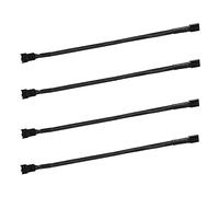 Jeenuuder 4 PièCes SéRies 4 Broches PWM Ventilateur Extension Câble de Puissance Connecteur BoîTier Mâle à Câbles D'Extension pour Ventilateur 4 Broches/3 Broches